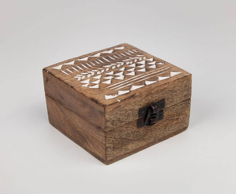 Drewniane pudełko Słowiański Wzór
