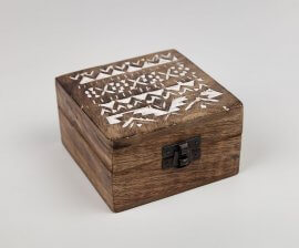 Drewniane pudełko Aztecki Wzór